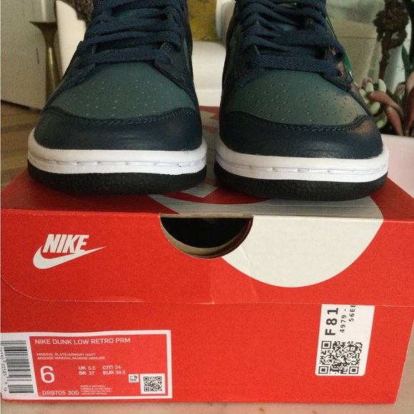 NWB Nike Dunk Low Retro PRM Mineral Slate Navy (Mens Size 6) - Picture 3 of 8